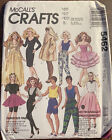Vintage UNCUT McCall's Barbie Style Doll Clothes Pattern #5462 Sz 11 1/2"