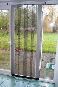Flyscreen Panel Door 120 x 230cm Charcoal - Picture 1 of 3