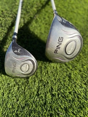Ladies RH PING Rhapsody 12 Degree Driver And 18 Degree 3 Wood - Image 1 of 4