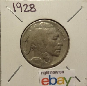 VERY NICE 1928 BUFFALO NICKEL (LOT 5522) - Picture 1 of 2