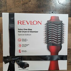 Revlon One-Step Hair Dryer Volumizer Hot Air Brush New Red Special Edition!