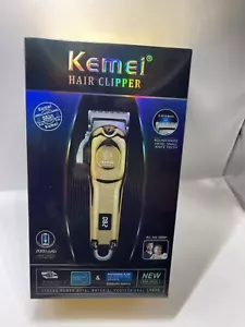 Professional Rechargeable GOLD Hair Barber Clipper Shaving Trimming Mens New Sea - Picture 1 of 15