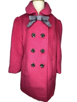 Monsoon London Girls Pink Peacoat w Gray Lining - Girls Size 9-10 Winter Coat - Image 1 of 4