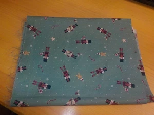 Stoff  Baumwolle bedruckt - Dekostoff Weihnachten Nussknacker, Lebkuchenmann - Bild 1 von 3