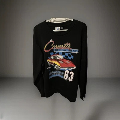 Corvette Stingray Sweatshirt Large Adult Long sleeve Cotton/polyester New - Image 1 of 4