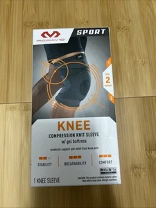 McDavid/Sport/Knee-Compression Knit Sleeve W/Gel Buttres( L/Xl) Level/2-Bonus! - Picture 1 of 4