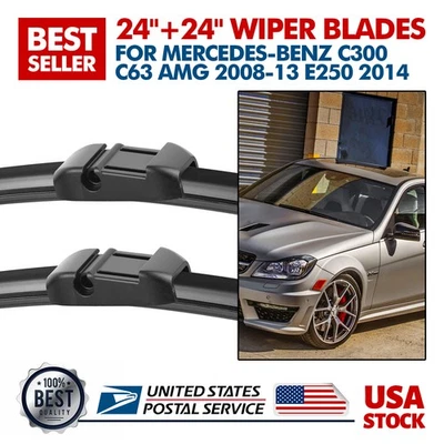 Limpiaparabrisas delantero nuevo para Mercedes-Benz C250 2012-2013 24"+24" Foto 1 de 4