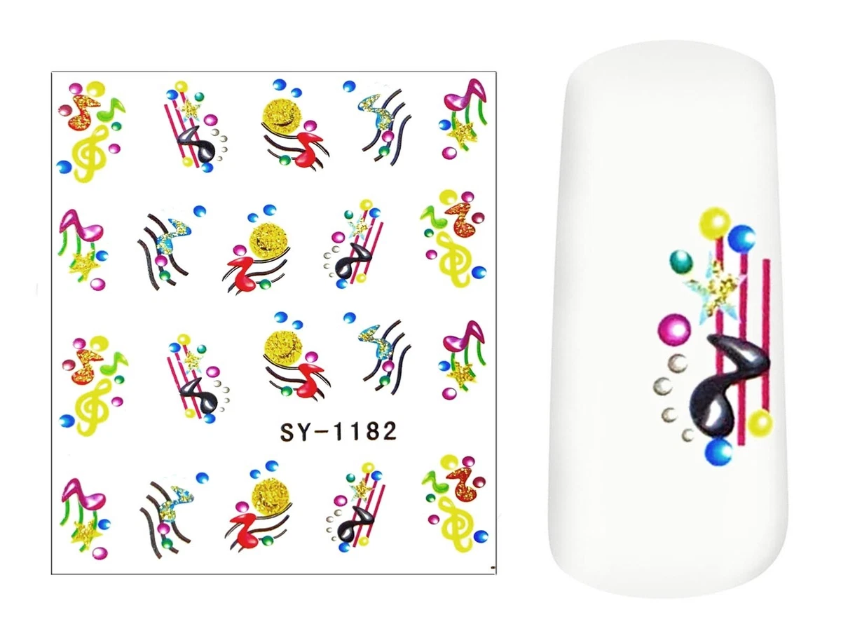 JMEOWIO Nagelsticker Bunte Blumen – 30 Blätter Selbstklebend, Für Nageldesign & Acrylnägel