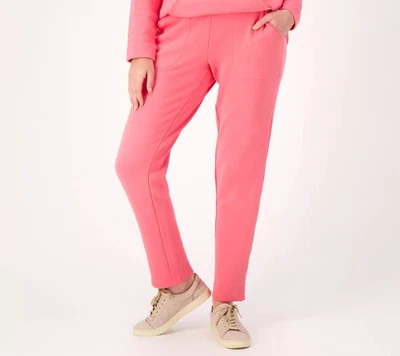 Denim & Co. Pantalón recto ajustado forrado Active Lush Tea Rose XS nuevo Foto 1 de 2