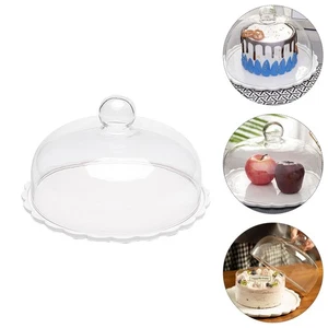 Cake Glass Cover Food Cover Cake Dessert Plate (White) Cake Container - Picture 1 of 12