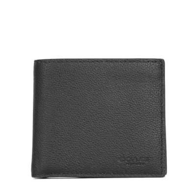 Carteira Bifold Masculina COACH CR378 BLK Preta [Saída] Frete do Japão - Imagem 1 de 4