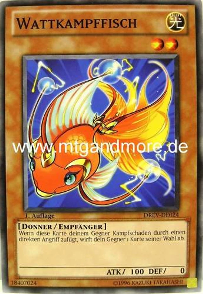Yu-Gi-Oh 3x Wattkampffisch - - - DREV - Bild 1 von 1