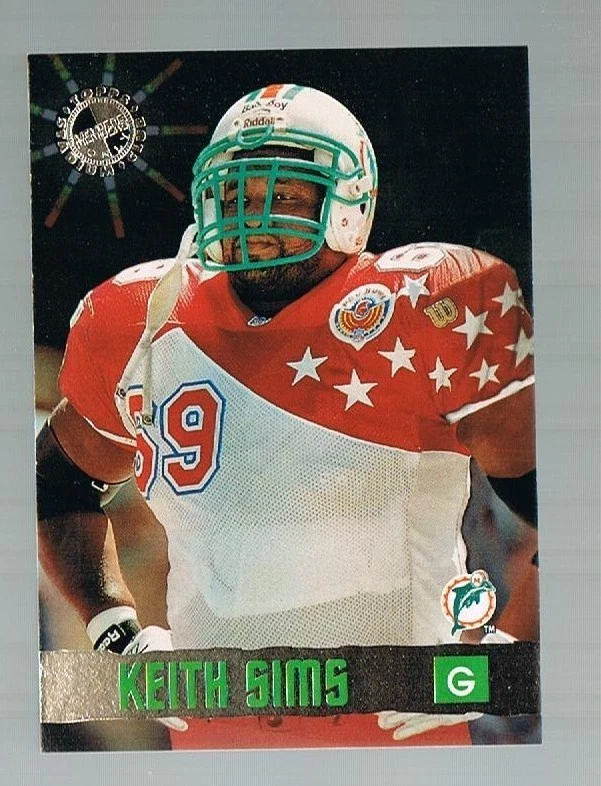 KEITH SIMS #25 DOLPHINS / PRO BOWL 1996 Topps Stadium Club Members Only - Image 1 of 1