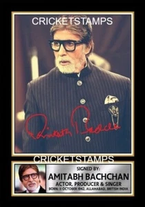 BOLLYWOOD ACTOR AMITABH BACHCHAN SIGNED POSTER REPRINT A4 SIZE PHOTO - Picture 1 of 1