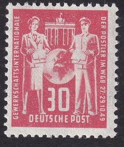 DDR Postgewerkschaft 30 Pfg. graurot Mi.Nr. 244 b postfrisch Attest BPP (1756) - Picture 1 of 3