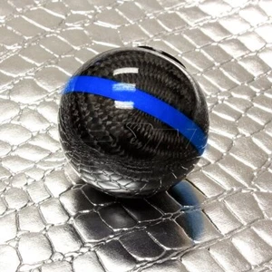 Bola de carreras de fibra de carbono real manual MT cambio de engranajes perno de cambio de engranajes con rayas azules - Imagen 1 de 6