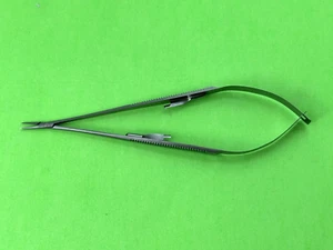 Scanlan Surgical Diamond Dust Jacobson Microsurgical Needle Holder, Lock, 6-3/4" - Picture 1 of 4