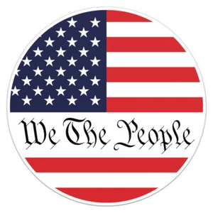 Calcomanía de vinilo adhesiva para parachoques de coche We The People American Flag - ID5 - Imagen 1 de 6
