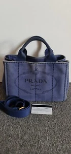 Authentic Prada Canapa Blue Bag - Picture 1 of 24