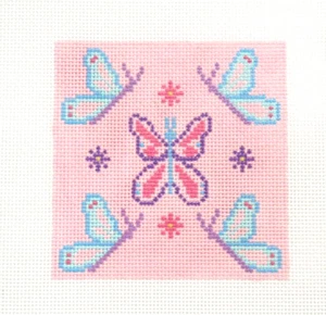 Walker's Colorful Modern Angel Ornament Handpainted Needlepoint Canvas - Picture 1 of 1