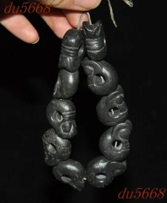 China meteorito hierro sacrificio Feng Shui cerdo dragón pulseras cadena de mano Foto 1 de 4