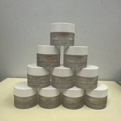 Lote de 10, crema hidratante Fresh Lotus Youth Preserve - 0,23 oz cada una Foto 1 de 2