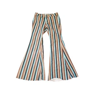 Rock & Roll® Youth Girl's Striped Button Bell Jeans RRGD7PRZQX Sz 12 - Picture 1 of 10
