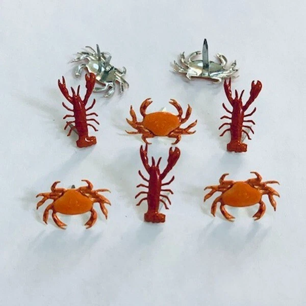 CANGREJO Y LANGOSTA ÁLBUM DE RECORTES DECORATIVO BRADS SALIDA DE OJALES 8 PIEZAS Foto 1 de 1