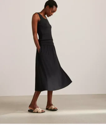  Jersey Midi Skirt, Black and Navy Available John Lewis RRP £35.00 CA349 - Image 1 of 4