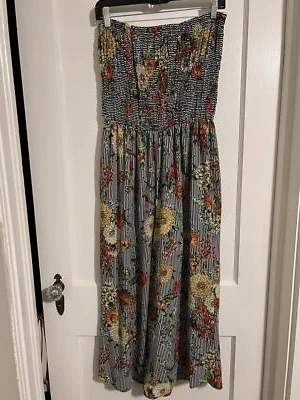 Mameluco Mlle Gabrielle Negro Floral a Rayas - Perfecto para Verano - Talla 1X Foto 1 de 4