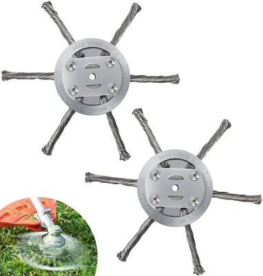 2x 6" 6Köpfe Stahldraht Unkrautbürste Fadenkopf Mähkopf Motorsense Freischneide - Bild 1 von 4