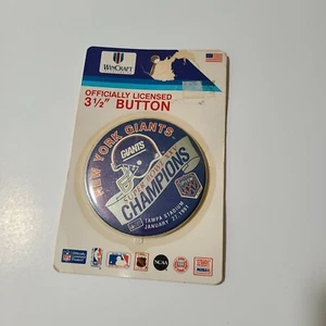 Wincraft Ny Gaints 3 1/2" Superbowl XXV Champion Button NIP - Picture 1 of 2