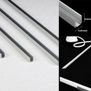 5pc 3.3' Aluminum Holder Channel Track for 8mmx17mm LED Neon Rope Light Mounting - Picture 1 of 11