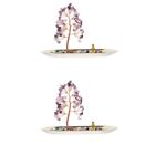 2 Pieces Edelstahl Fortune Tree Weihrauchbrenner B&#252;ro Duftkerze Dekoration