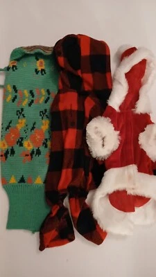 Lote de 3 trajes para perros pequeños.  Talla Yorkie. Suéter, sudadera con capucha, Santa. Spot. Foto 1 de 4