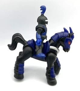 Fisher Price Imaginext Vintage 2005 Caballeros Púrpura y Negro Caballo con Armadura - Imagen 1 de 4