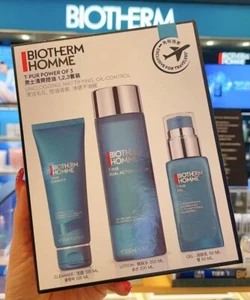Biotherm Homme Oil- Control Skincare Set Of 3 Cleanser & Lotion& Gel - Picture 1 of 1