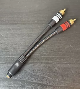 Monoprice 3.5mm Female to 2 RCA Male 6 Inch Audio Cable 5612 BRAND NEW SEALED - Picture 1 of 2