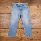 Vintage Levis 501 Jeans 36 x 30 Stonewash Straight Blue Red Tab Denim