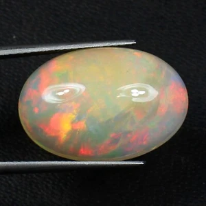 20x13.5x6.5 MM White Opal Cabochon Colorful Opal Stone Oval Shape Jewelry Making - Picture 1 of 4
