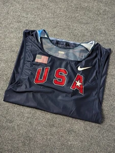 NIKE PRO ELITE USA 2008 Olympic Track & Field Blue Singlet Men's Size XXL  - Picture 1 of 9