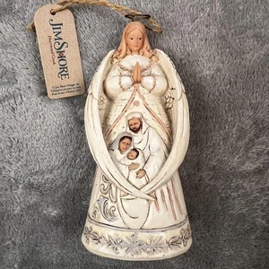 Jim Shore Heartwood Creek Nativity Angel Ornament 2019 Praying Holy Family Decor - Picture 1 of 10