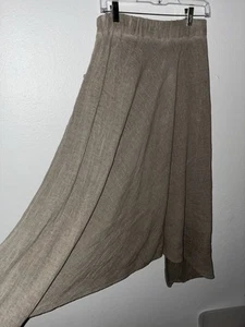 Meo Meli Skirt Pants Linen Cotton Made In Italy Taupe One size fits most Pockets - Picture 1 of 6