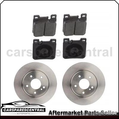Rotores traseros pastillas de freno de cerámica para Mercedes-Benz E320 2000 2001 2002 2003 1998 Foto 1 de 4