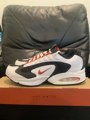 Nike Air Max Triax 96 White / University Red / Black CD2053 105 Size 10.5  - Photo 1/4