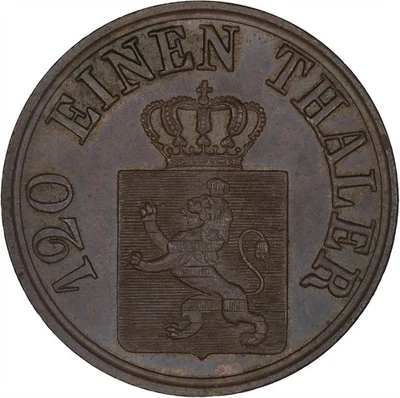 Germany (Hesse-Cassel) 1864 3 Heller TONED EF+ - Image 1 of 2