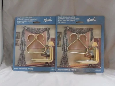 2 kits de herrajes Kirsch Tulip Swag de color latón #5470-63 Foto 1 de 4