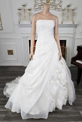 Enzoani D304 FABI A-line Organza Ivory Wedding Dress sz 8 NWT - Image 1 of 4