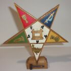 Masonic wood star,  O.E.S. standing wooden vintage symbol,  Freemasonry, Masons