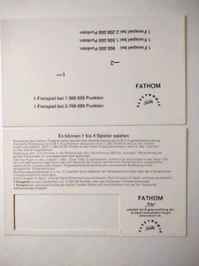 Fathom Pinball Machine German Text Original Instruction & Score Card - Picture 1 of 2